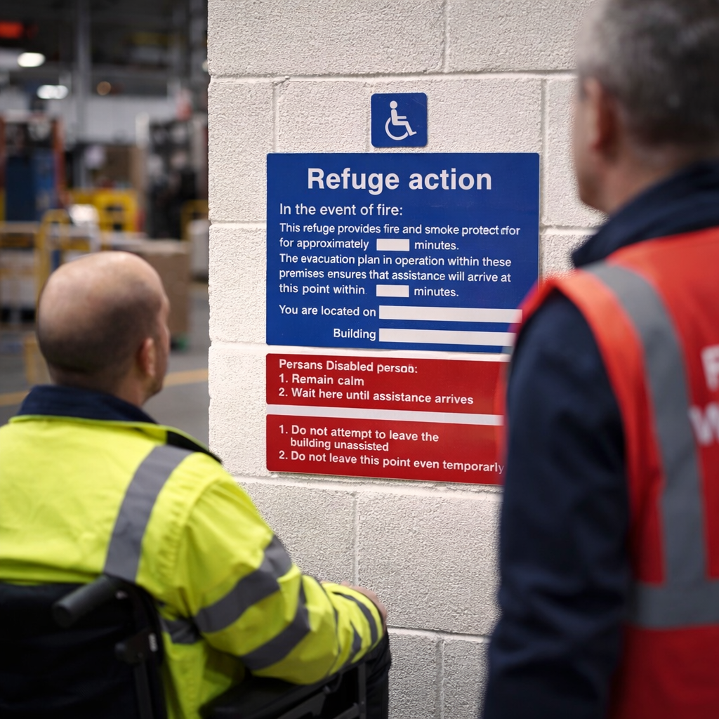 Fire Action Notice Sign – Durable Material – Industrial Safety