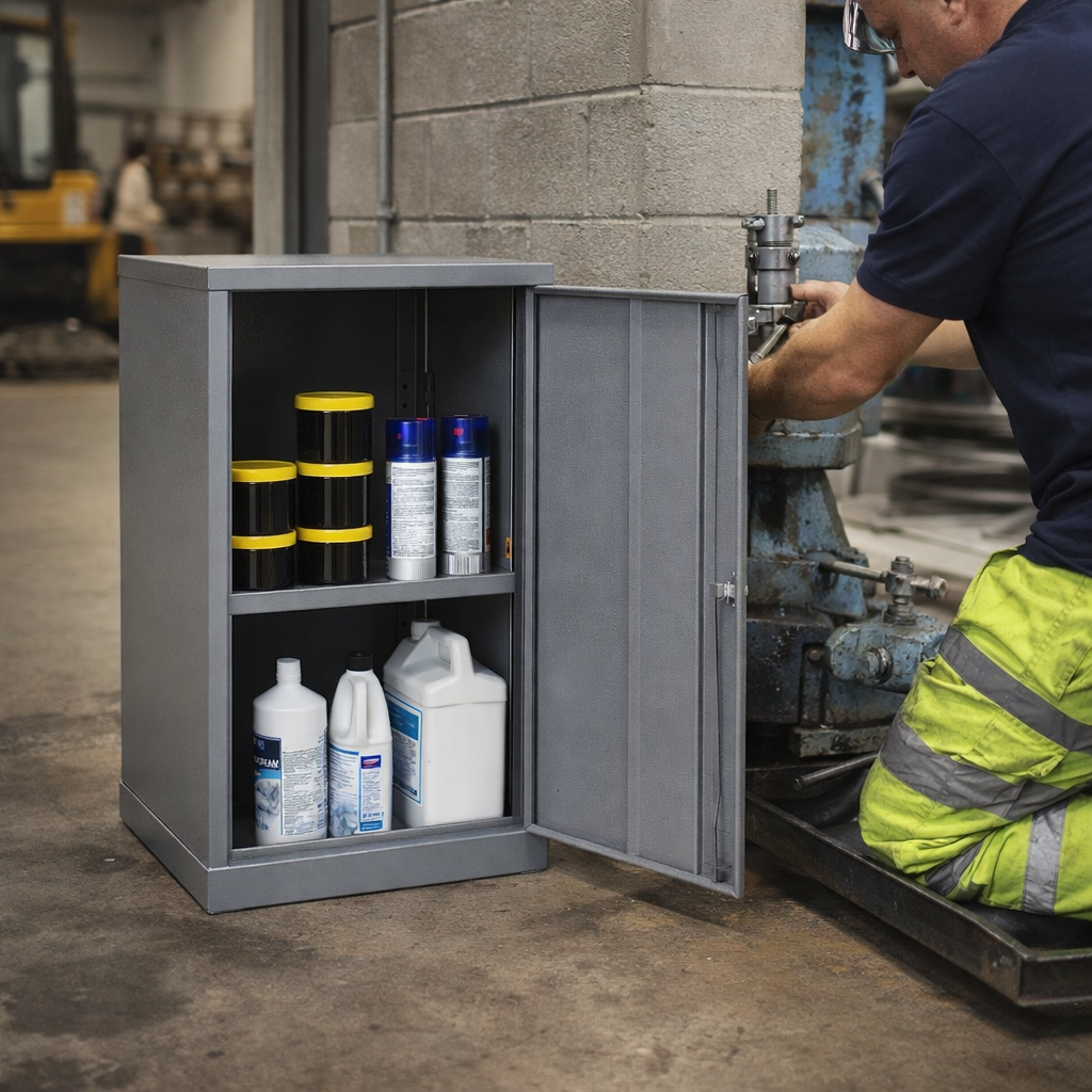 COSHH Storage Cabinet – 762x457x457mm – Mild Steel – Industrial Use