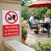 Safety Signs – No Eating or Drinking – Rigid Plastic & Vinyl – Indoor/Outdoor