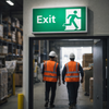 Exit Right Sign – Running Man Symbol – Indoor Safety