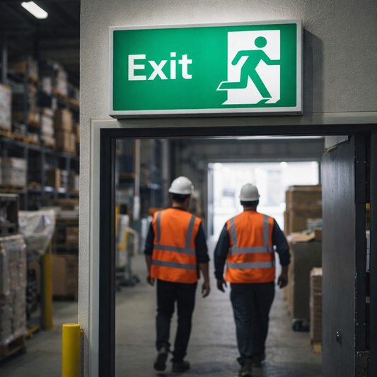 Exit Right Sign – Running Man Symbol – Indoor Safety