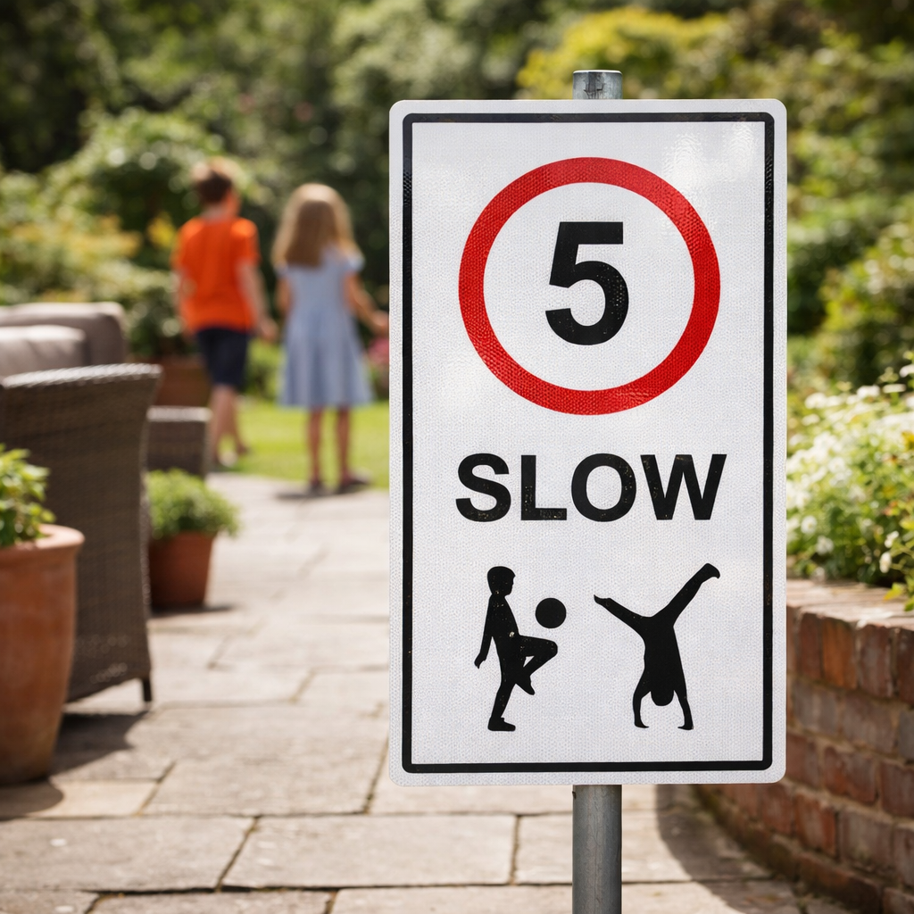Reflective Traffic Sign – 400mm x 700mm – Class R2 Reflective – Outdoor Use