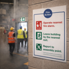 Fire Action Notice – EEC – Automatic Brigade Dialling – Safety Sign