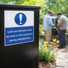Lockout Devices Must Be Used On This Equipment During Maintenance Safety Sign – 1mm Rigid Plastic – Indoor/Outdoor Use
