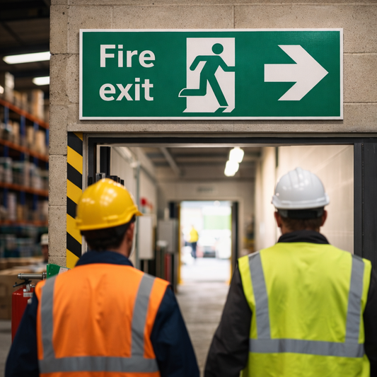 Fire Exit Sign – Arrow Right – Running Man Symbol – Indoor Safety
