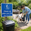 Dog Waste Cleanup Safety Signs – 1mm Rigid Plastic & Vinyl – Indoor/Outdoor Use