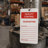 Quality Control Quarantine Tags – 80mm x 150mm – Matt PVC – Industrial Use