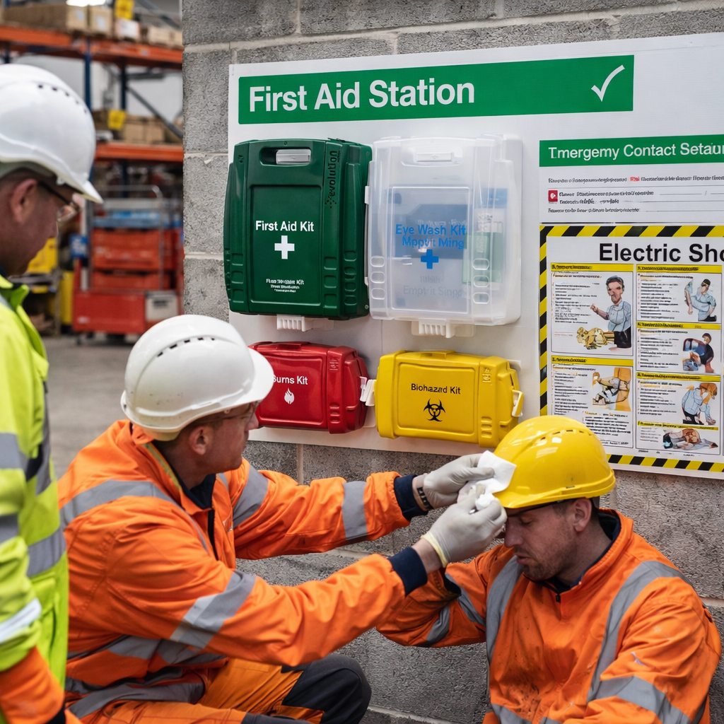 First Aid Station – 1200mm x 680mm – Rigid Plastic – Workplace Use