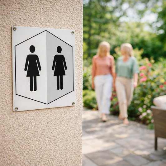 Ladies Toilets Symbol Sign – 150mm x 200mm – Rigid Plastic – Indoor/Outdoor