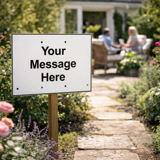 Custom Traffic Sign – Your Message Here – 600mm x 450mm – Polypropylene RA1 – Indoor/Outdoor Use