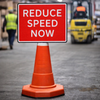 Reflective Cone Sign – 600mm x 450mm – Polypropylene – Traffic Control