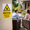 Chemical Irritant Warning Sign – 1mm Rigid Plastic – Indoor/Outdoor