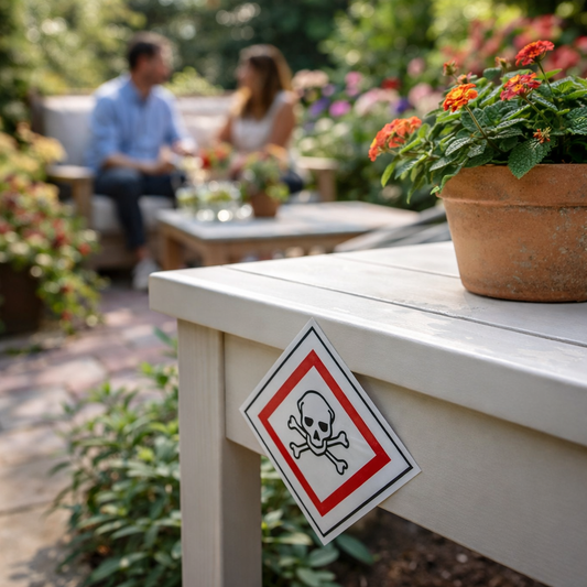 Toxic GHS Label – 1mm Rigid Plastic – Indoor/Outdoor Use
