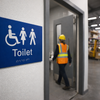 Braille Toilet Sign – 225mm x 150mm – PVC with Adhesive – Public & Commercial Use