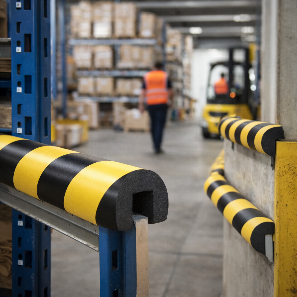 Foam Edge Impact Protectors – 1m Semi-Circular – High-Density Polyurethane – Industrial Use