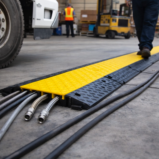 Heavy Duty Cable & Hose Ramp – 5 Channels – Anti-Slip – Industrial Use