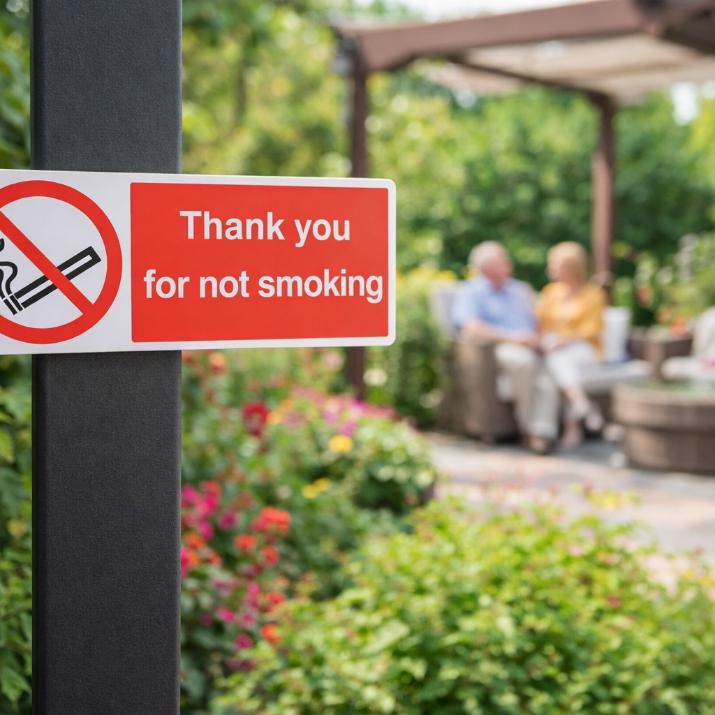 Thank You for Not Smoking Signs – 1mm Rigid Plastic – Indoor/Outdoor Use