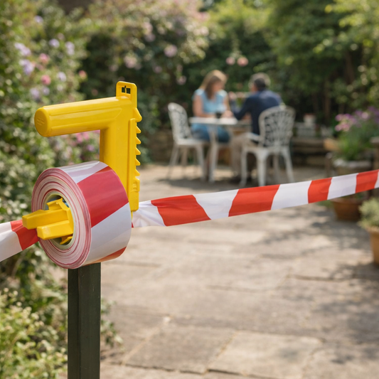 Barrier Tape Dispenser – Portable with Cutter – Industrial Use