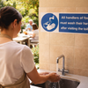 Handlers of Food Must Wash Hands After Toilet Safety Sign – 1mm Rigid Plastic – Indoor/Outdoor Use