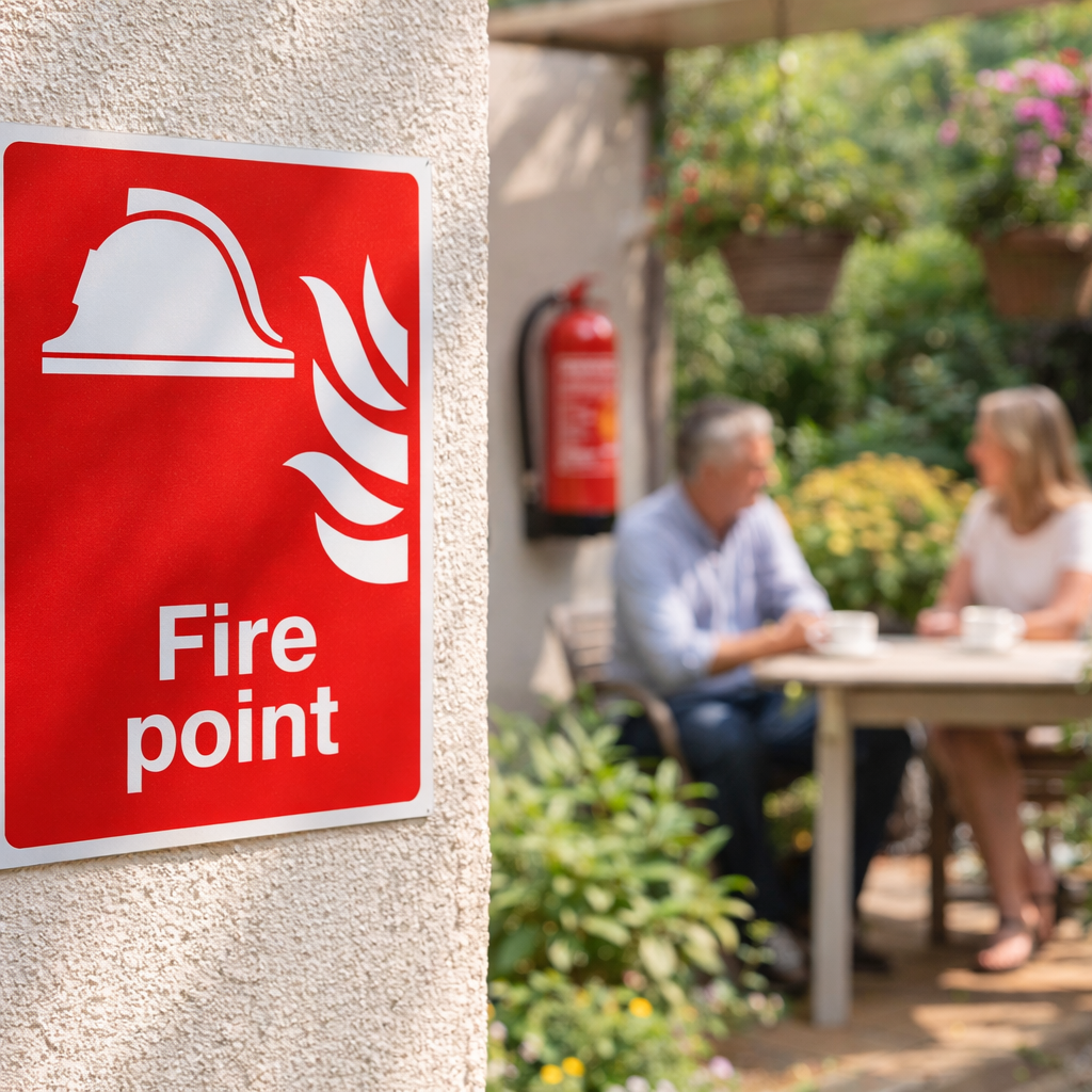 Fire Safety Sign – Durable Material – Indoor/Outdoor Use