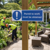 Permit to Work Safety Sign – 1mm Rigid Plastic – Indoor/Outdoor Use