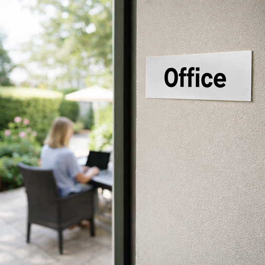 Office Signs – 1mm Rigid Plastic & Self-Adhesive Vinyl – Indoor/Outdoor