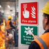Fire Alarm Sign – Break Glass – Safety Signage – Industrial Use