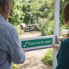 Push Bar to Open Sign – Green – Indoor/Outdoor Use