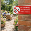 No Smoking Within 20 Metres of This Entrance Sign – 1mm Rigid Plastic – Indoor & Outdoor Use