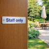 Staff Only Visual Impact Door Signs – 200mm x 50mm – Aluminium – Indoor & Outdoor Use