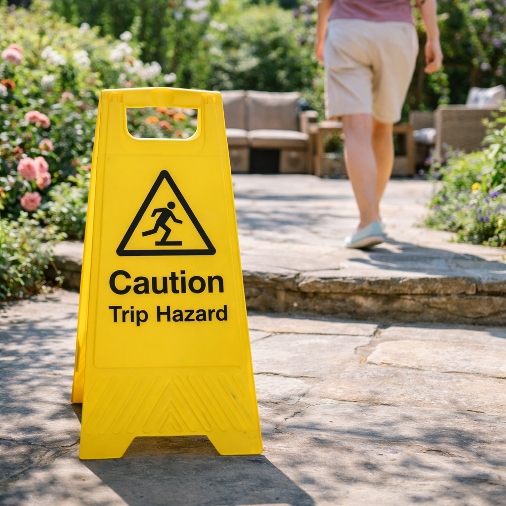 Caution Trip Hazard A-Board Sign – 300mm x 600mm – Polypropylene – Indoor/Outdoor Use