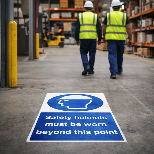 Safety Floor Graphic – 400mm x 600mm – Polycarbonate – Industrial Use