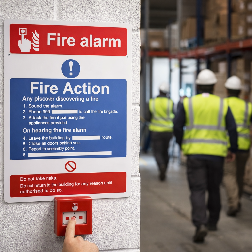 Fire Action Notice – Combining Alarm Call Point – Indoor Safety