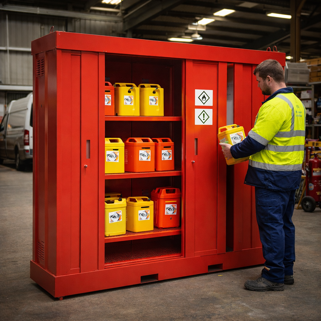 Industrial FlamStor Cabinet – 2500x774x2315 mm – Heavy Duty Steel – Chemical Storage