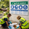 Spill Kit Station Signs – 900mm x 600mm – Rigid Plastic – Indoor/Outdoor Use