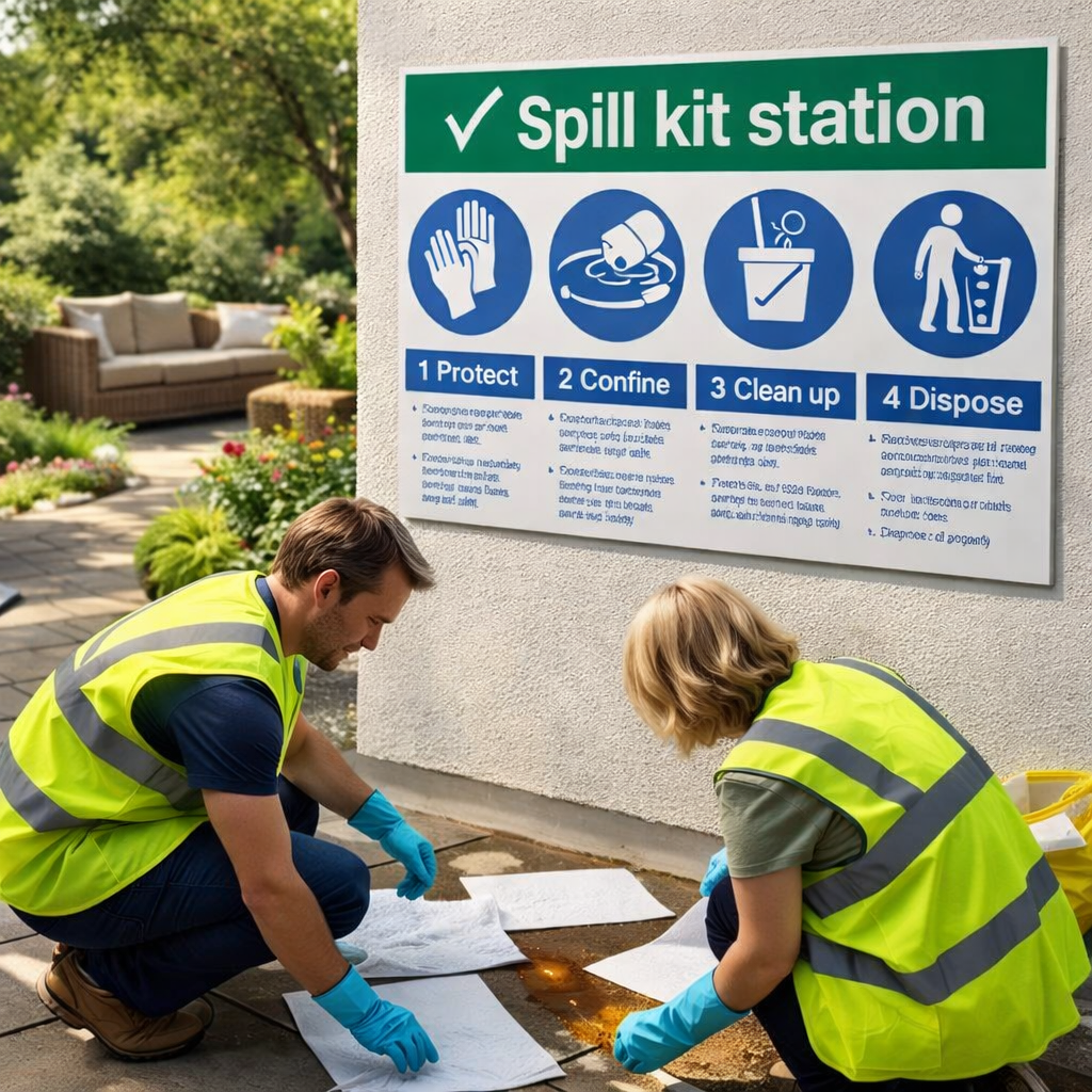 Spill Kit Station Signs – 900mm x 600mm – Rigid Plastic – Indoor/Outdoor Use