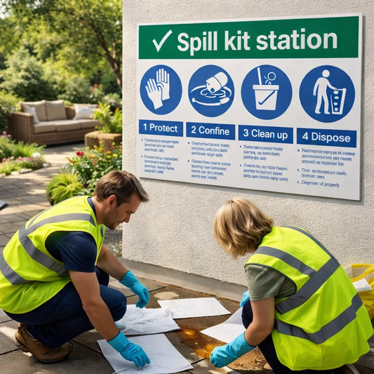 Spill Kit Station Signs – 900mm x 600mm – Rigid Plastic – Indoor/Outdoor Use