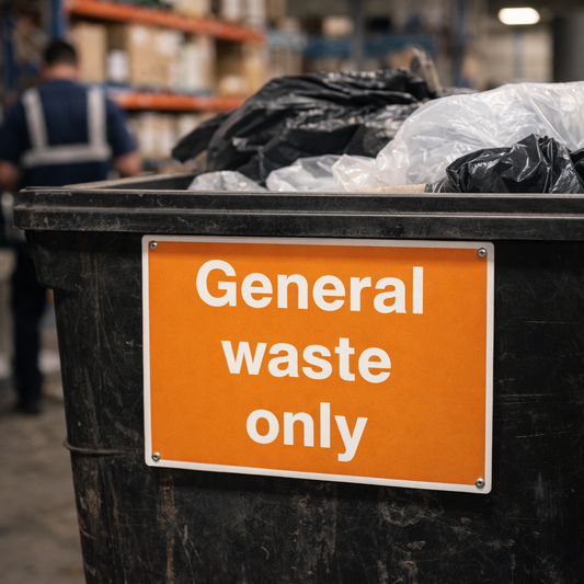 General Waste Only Sign – 600mm x 400mm – Aluminium – Industrial Use