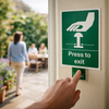 Press To Exit Sign – Standard – Indoor/Outdoor Use