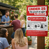 No Proof of Age Alcohol Signs – Compliant – Indoor/Outdoor Use