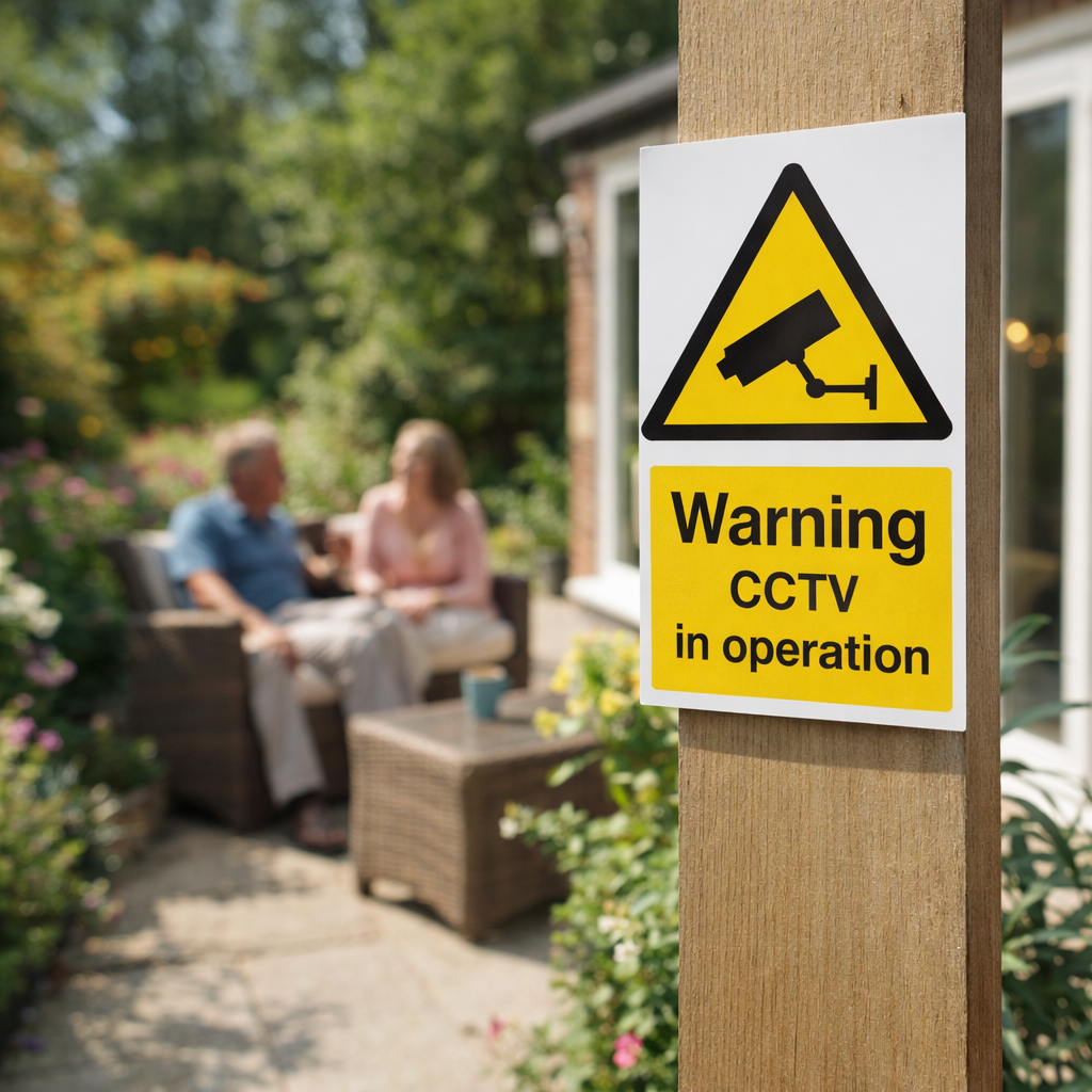 CCTV Warning Sign – A4 – 1mm Rigid Plastic or Vinyl – Indoor/Outdoor Use