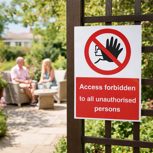 Access Prohibition Safety Signs – Rigid Plastic & Vinyl – Indoor/Outdoor