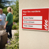 Fire Warden Adaptable Sign – 310mm x 215mm – 3mm PVC – Indoor Safety