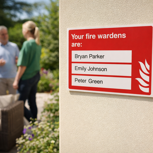 Fire Warden Adaptable Sign – 310mm x 215mm – 3mm PVC – Indoor Safety