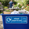 Recycling Signs – Mixed Paper & Card – 1mm Rigid Plastic – Indoor/Outdoor