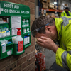 Fully Stocked First Aid Point – 1025 x 680mm – Chemical Splash Station – Industrial Use