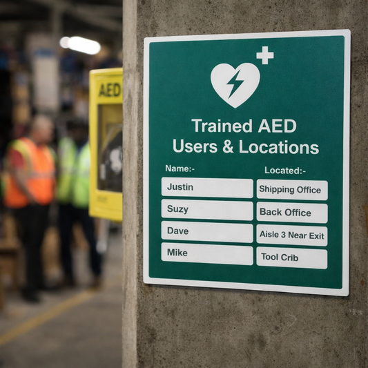 AED Safety Signs – Customize for Trained Users & Locations