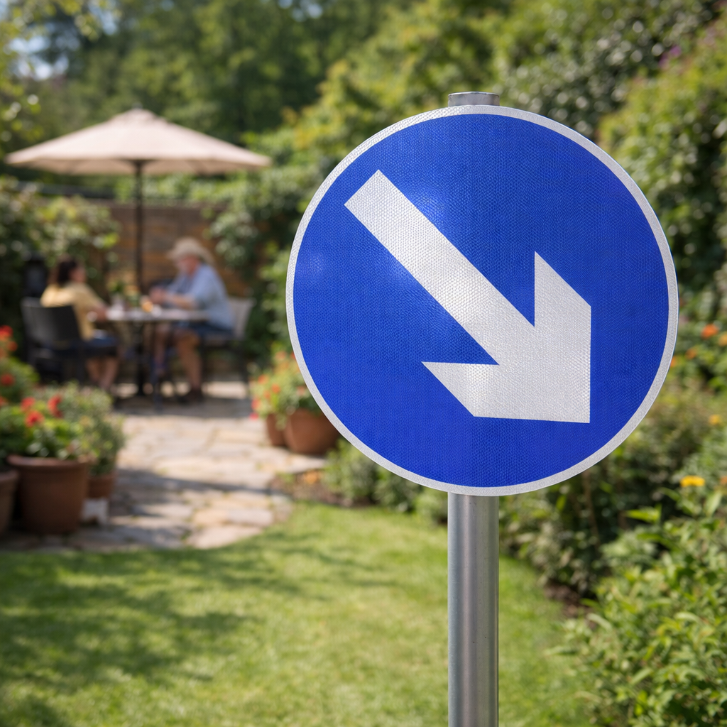 Reflective Traffic Sign – 600mm – Aluminium Composite RA1 – Outdoor Use