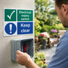 Electrical Mains Switch Safety Signs – 1mm Rigid Plastic – Indoor & Outdoor Use
