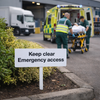 Emergency Access Verge Sign – 450mm x 150mm – Aluminium – Road Safety